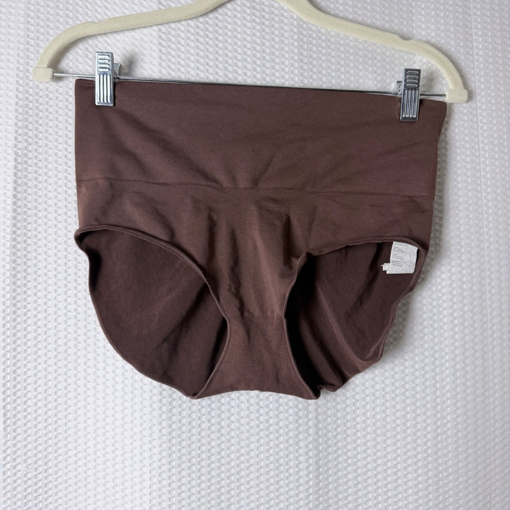 Yitty Shaping Briefs Women 3X/4X Brown High Waisted Back Seamless Support